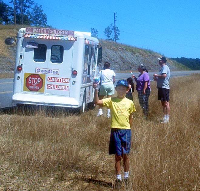 ice cream delivered to fossil site
