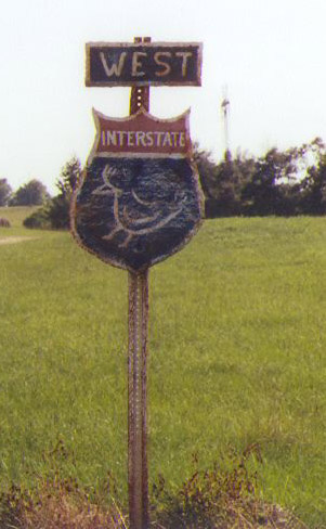 fake interstate sign