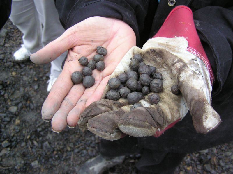 lead balls from old furnace
