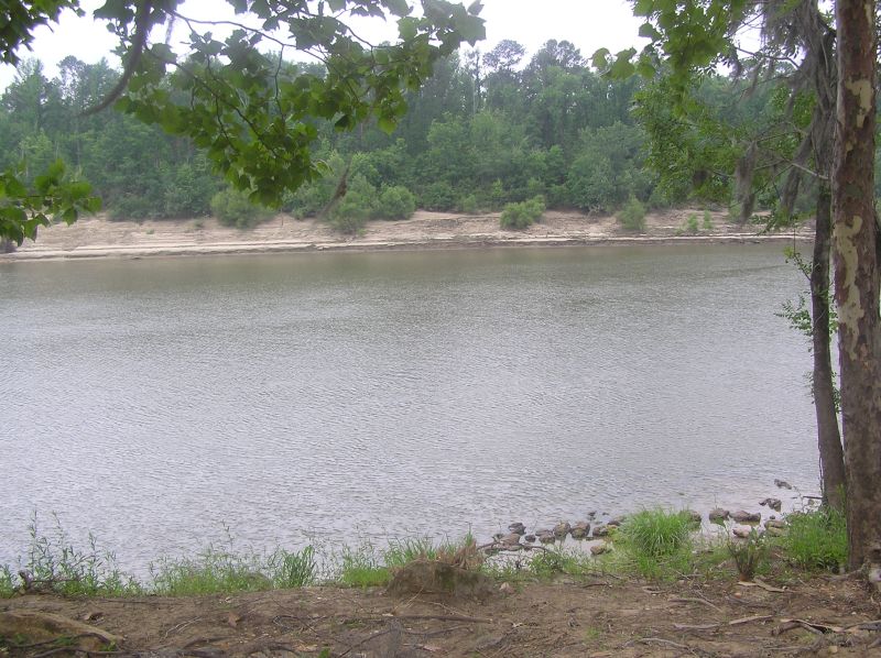 river at site