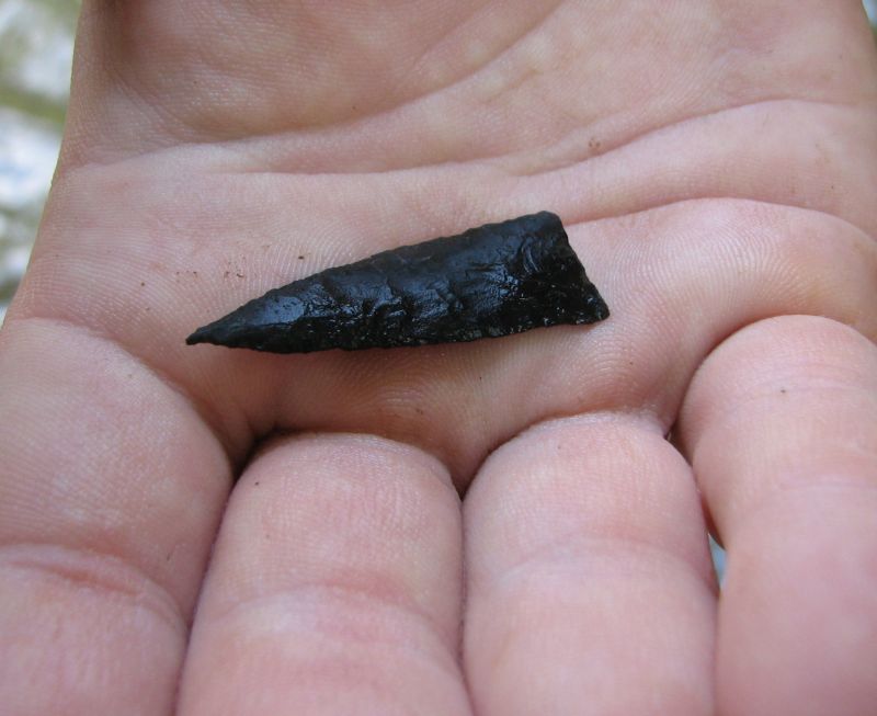 Indian arrowhead found in creek
