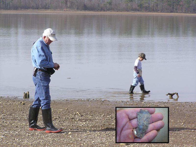 collecting fossils at lake and arrowhead