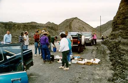 collecting in quarry