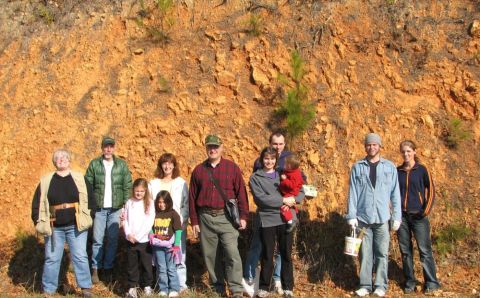 members on BPS fossil trip