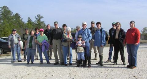 group ready to hunt fossils