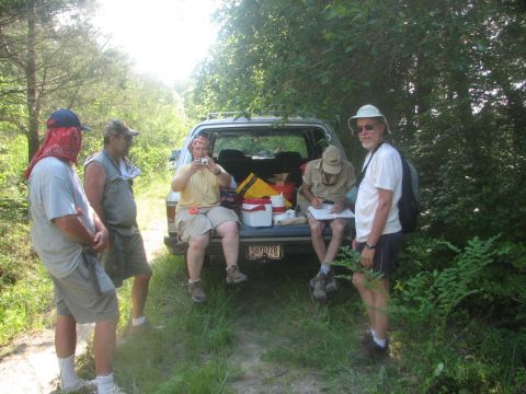 filling out the log book