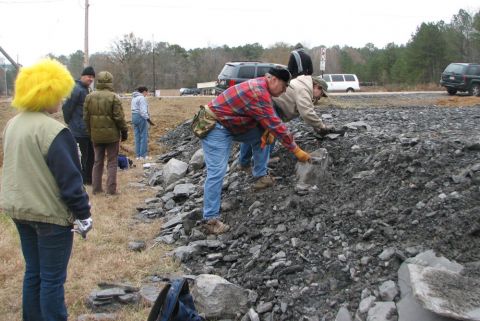 digging large rock