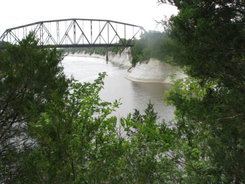 Chalk bluffs on the river