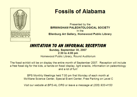 BPS Fossil Exhibit Homewood Library